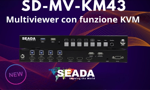 Multiviewer con KVM SD-MV-KM43
