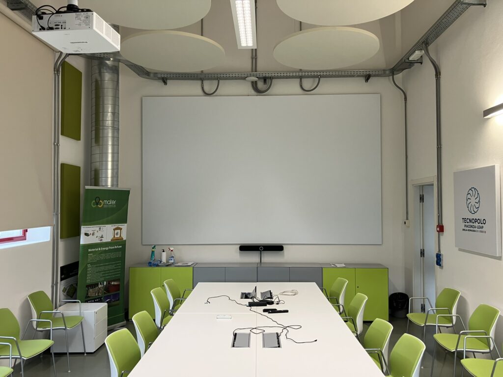 Ambiente trattato con pannelli fonoassorbenti Armonic Vision