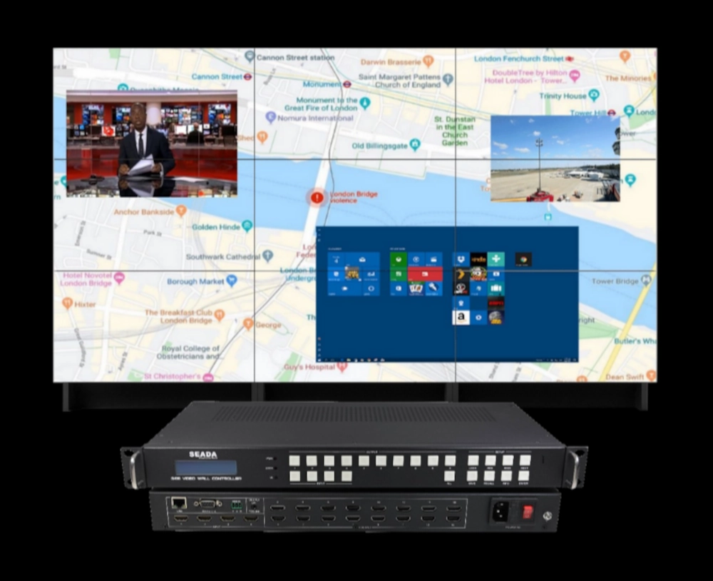 Applicazione di videowall con PIP su Seada SE G416-HDMI