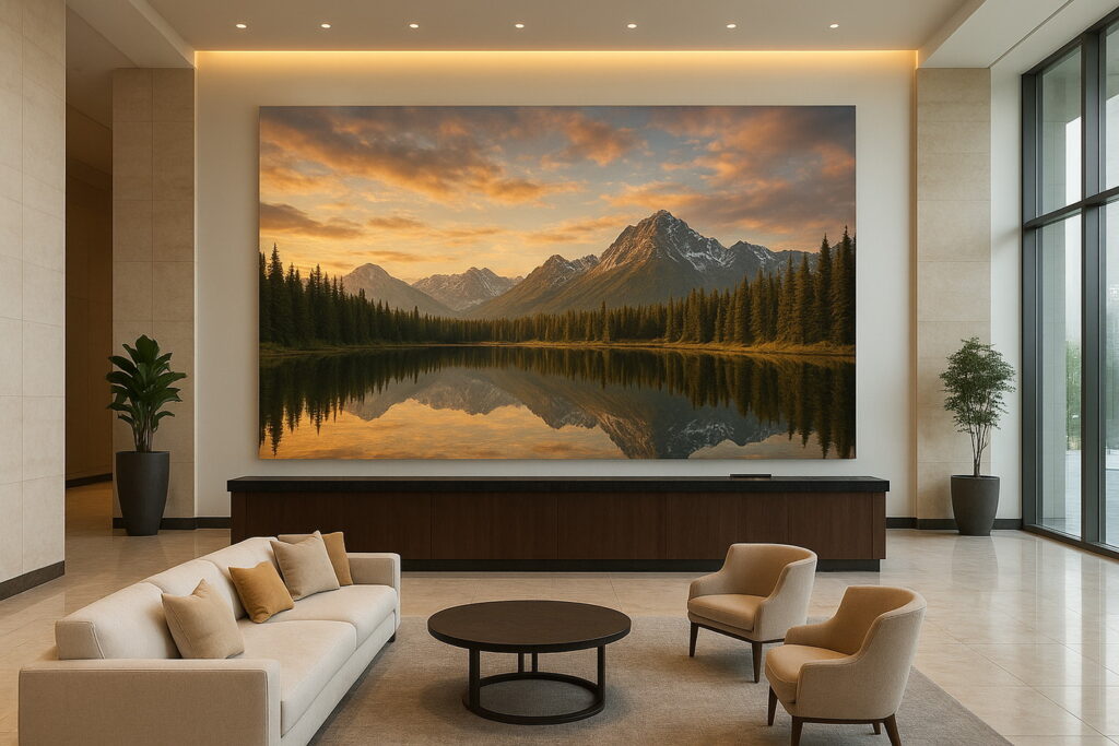 Ambiente trattato con pannelli fonoassorbenti Armonic Vision