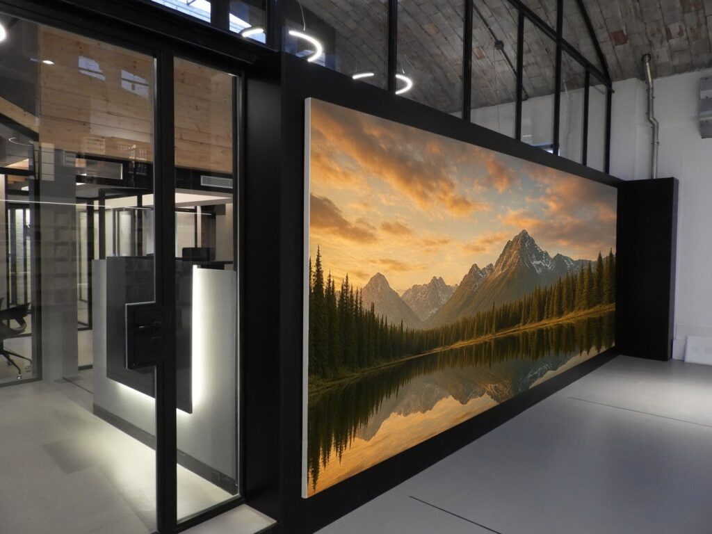 Ambiente trattato con pannelli fonoassorbenti Armonic Vision