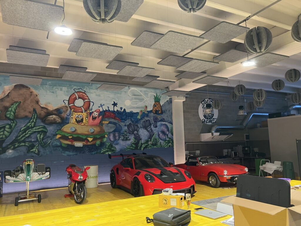 Ambiente trattato con pannelli fonoassorbenti Armonic Vision