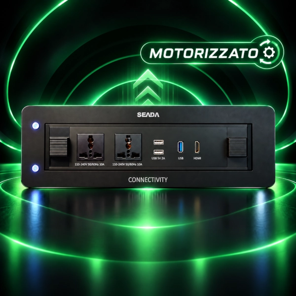 Pozzetto da tavolo rettangolare e motorizzato Seada SE SC-12D