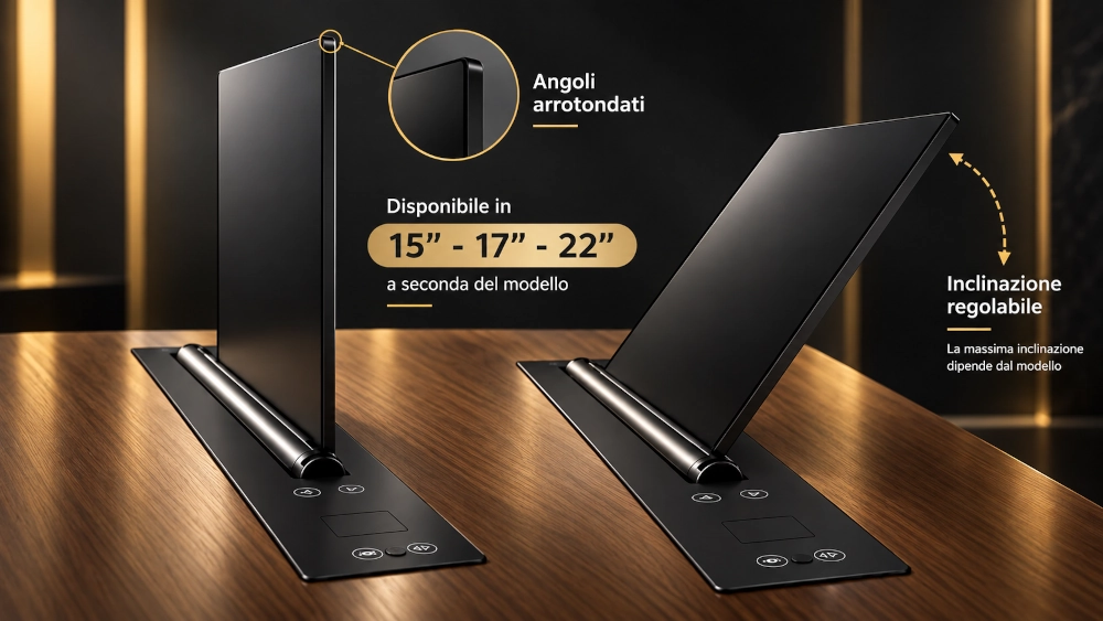 Inclinazione su monitor a scomparsa Seada